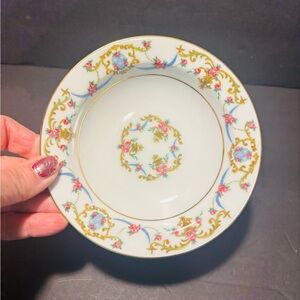 Vintage Rococo Sango China bowl  with Gold Accents